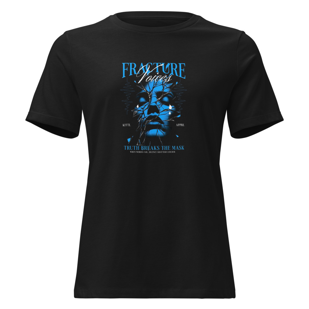 Cara azul para camisa negra FRACTURE
