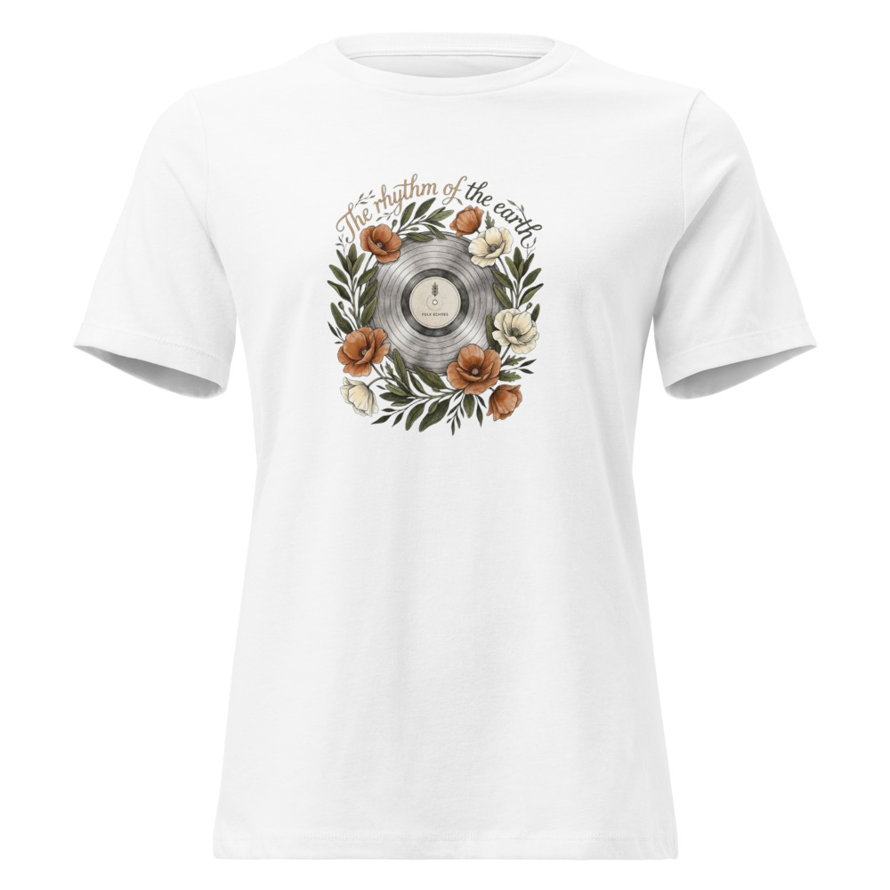 Disco con flores alrededor