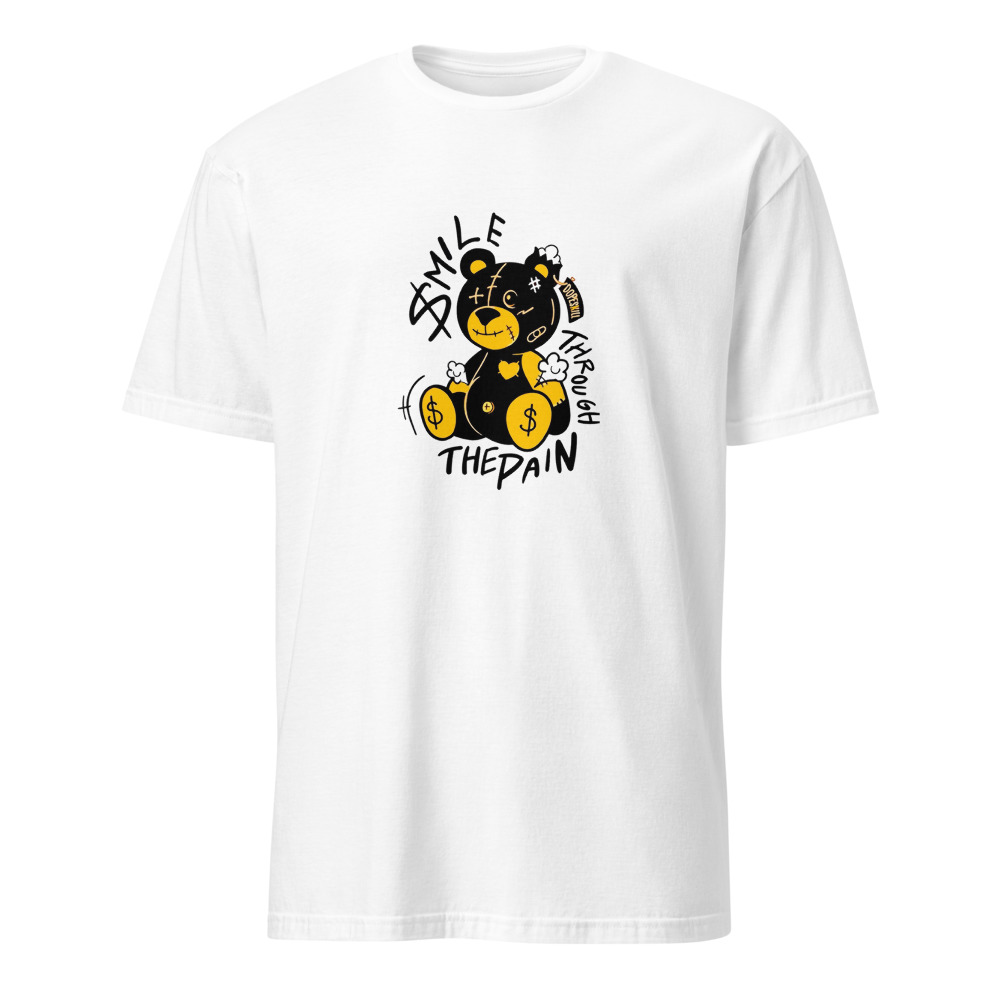 Oso negro con amarillo con algo roto